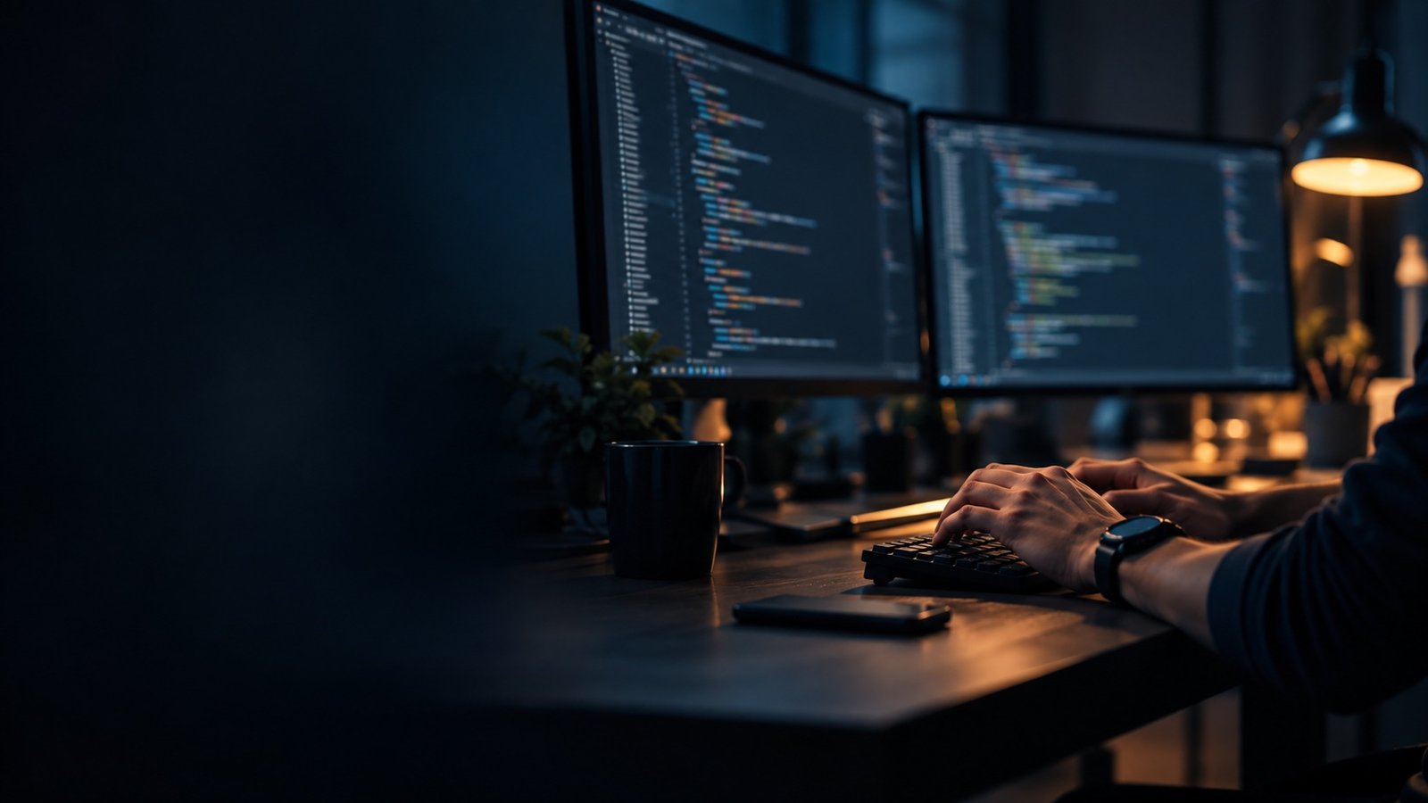 Programación de software en un espacio de trabajo con monitores